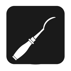 Simple illustration of chisel Concept of work tools for design