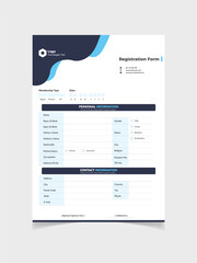 
Modern Registration resume Form	