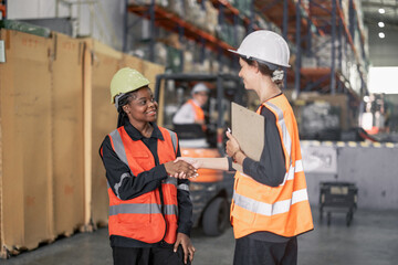 A warehouse supervisor meets with a new worker to see if they can help the company reach its goals. Explain briefly the rules and regulations, the situation, agreements, or work that needs to be done.