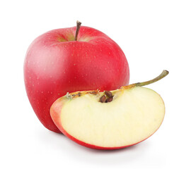 Red apples isolated on the white background
