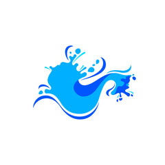 Naklejka premium Water wave for logo, aqua splash symbol, brand liquid sign for your business