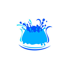 Water wave for logo, aqua splash symbol, brand liquid sign for your business