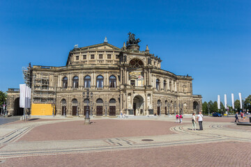 Historic Semperoper opera building in the center of Dresden, Germany