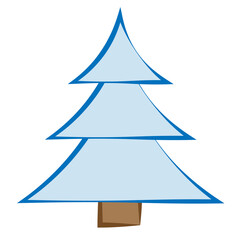 Simple illustration of Christmas tree Concept for Christmas holiday