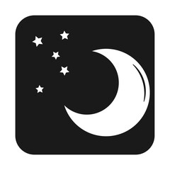 Simple illustration of moon icon Concept of Halloween day