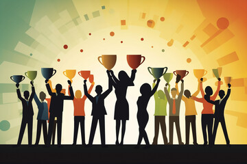 Corporate Team Diversity Victory