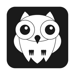 Simple illustration of owl icon Concept for Halloween day