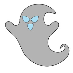 Simple illustration of scary ghost monster for Halloween day