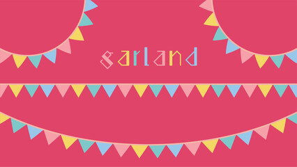 かわいいガーランド素材