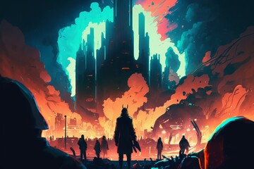 Smoke and Neon: A Gritty Analogpunk Dystopia