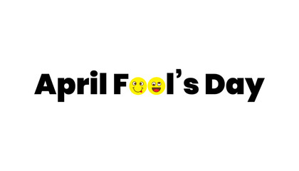 1 april Happy Fools Day in vector