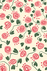 Printable wall art poster print. Hand drawn minimalism design for scandinavian interior. 