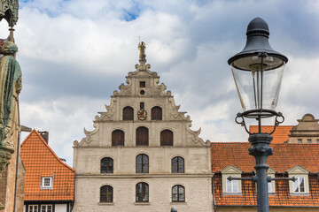 Fototapeta na wymiar Historic Gewandhaus building in the center of Braunschweig, Germany