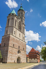 Fototapeta na wymiar Historic Andreaskirche church and weigh house in Braunschweig, Germany