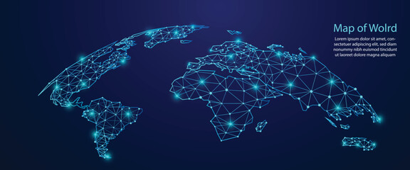 lowpoly world map abstract background © Nitinan