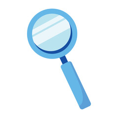 Magnifying glass icon vector flat style for search, focus, zoom, business illustration isolated on white background