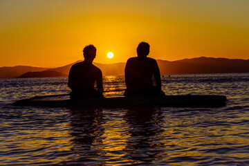 stand up on the sunset