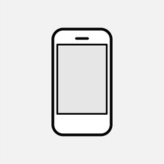 Smartphone Icon. Telecommunication Device Vector, Sign and Symbol for Design, Presentation, Website or Apps Elements.     