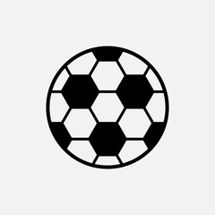 Soccer Ball Icon. Football Element Vector, Sign and Symbol for Design, Presentation, Website or Apps Elements.      