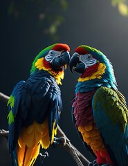 Fototapeta premium Parrot IA generativa