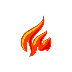 Fire flame for logo, hot blazing symbol, brand sign for your business
