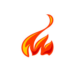 Fire flame for logo, hot blazing symbol, brand sign for your business