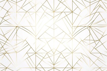 Abstract simple geometric vector seamless pattern with gold line texture on white background. Light modern simple wallpaper, bright tile backdrop, monochrome graphic element, Generative AI