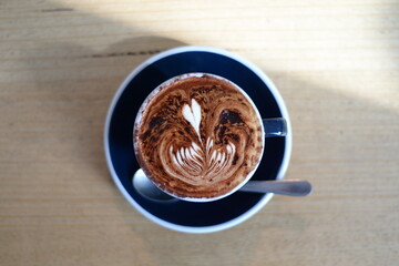 Cappuccino in the cafe