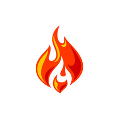 Fire flame for logo, hot blazing symbol, brand sign for your business