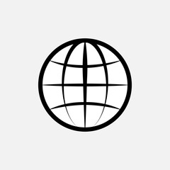 Globe Icon - Vector, Sign and Symbol for Design, Presentation, Website or Apps Elements.   