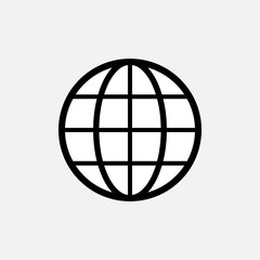 Globe Icon - Vector, Sign and Symbol for Design, Presentation, Website or Apps Elements.   