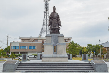 Fototapeta premium 佐賀 佐賀城 鍋島直正像