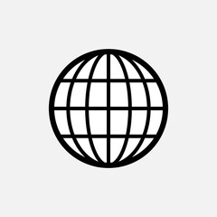 Globe Icon - Vector, Sign and Symbol for Design, Presentation, Website or Apps Elements.   