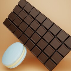 Delicious chocolate and macaroons for you