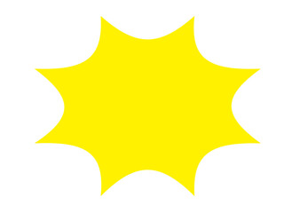 シンプルな多機能な黄色のフキダシ