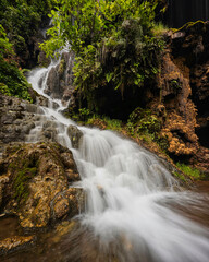 Goa Tetes waterfalls in East java area