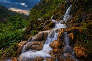 Fototapeta na wymiar Goa Tetes waterfalls in East java area