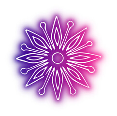 Collection of snowflake neon