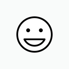 Fototapeta premium Smiley Emoticon, Happy Symbol. Funny Expression. Comedy Movie Genre Icon. 