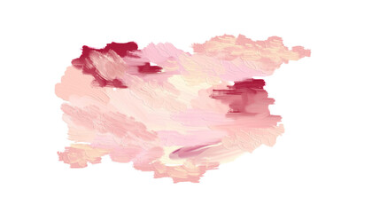Textured pink oil paint brush stroke. Hand drawn decor for design. Pink, beige splashes of the paint - 584328795