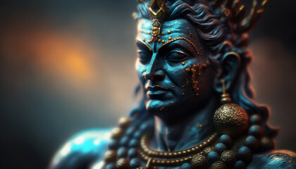Fototapeta premium Varuna, Lord of the Waters and Skies: A Divine Portrait