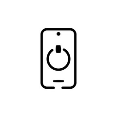 Fototapeta Start power icon on mobile phone screen. Vector illustration obraz