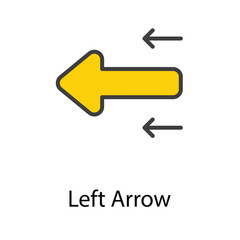Left arrow icon design stock illustration