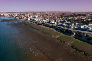 Puerto Madryn City, entrance portal to the Peninsula Valdes natural reserve, World Heritage Site, Patagonia, Argentina.