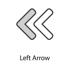 Left arrow icon design stock illustration