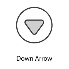 Down arrow icon design stock illustration