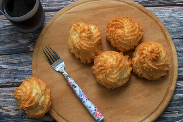 Flourless homemade delicious coconut cookies.