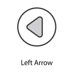 Left arrow icon design stock illustration