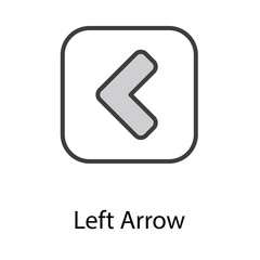 Left arrow icon design stock illustration