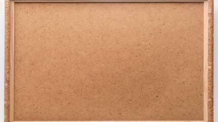 Cork board with wooden frame isolated on white background, blank cork texture for post a notice or reminder(with clipping path) generative ai